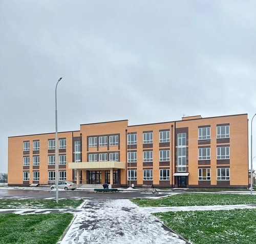 Строящаяся школа в станице Черноярская Моздокского района Республики Северная Осетия-Алания