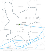 Схема магистральных газопроводов в Кировской области