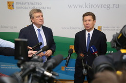 Губернатор Кировской области Игорь Васильев и Алексей Миллер провели рабочую встречу в Кирове