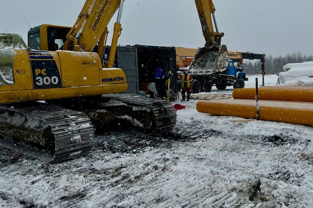 строительство газопровода к городу Инта