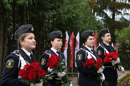 Участники мероприятия — члены Всероссийского военно-патриотического движения «Юнармия»