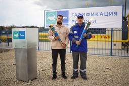 Торжественный ввод в эксплуатацию газопровода