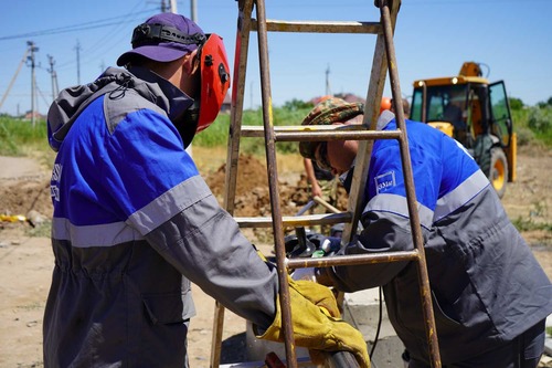 Строительство газопровода в г. Камызяк