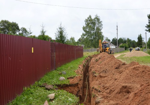 Строительство распределительных сетей в деревне Семёновщина Сафоновского района Смоленской области