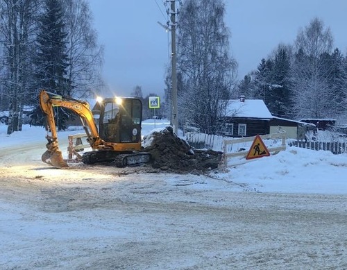 Строительство газопровода в поселке Поляна