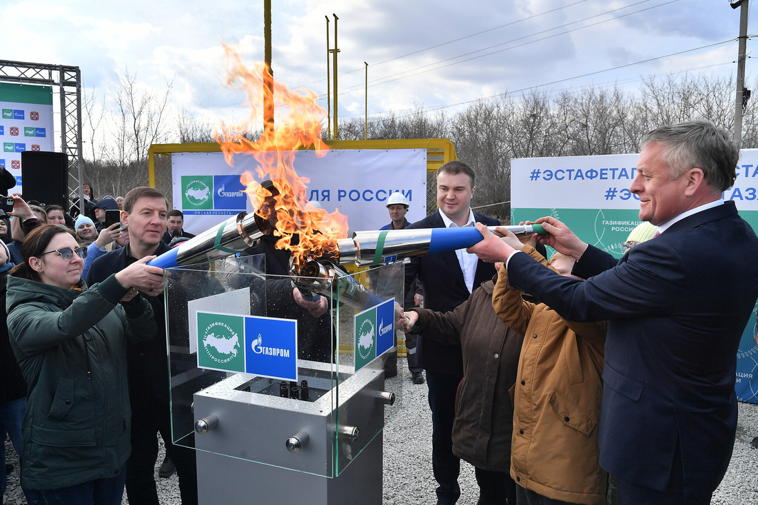 Ввод в эксплуатацию пяти внутрипоселковых газопроводов в с. Новомосковка Богословского сельского поселения Омского района