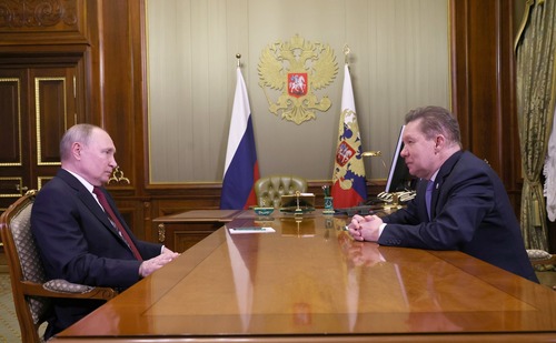 Владимир Путин и Алексей Миллер. Фото kremlin.ru