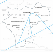 Схема газопроводов в Ульяновской области