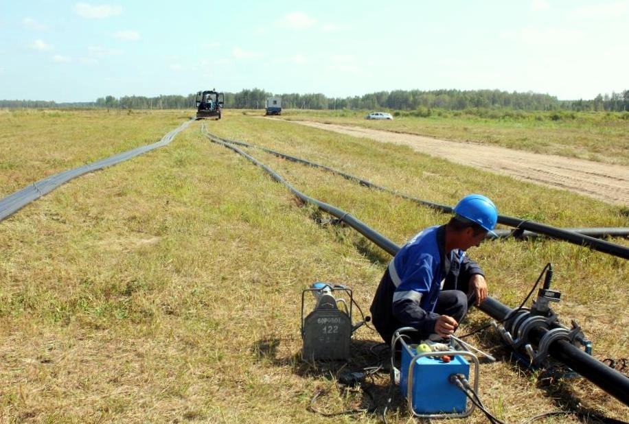 Тюмень: газовики завершили первый этап строительства газопровода на площадке индустриального парка