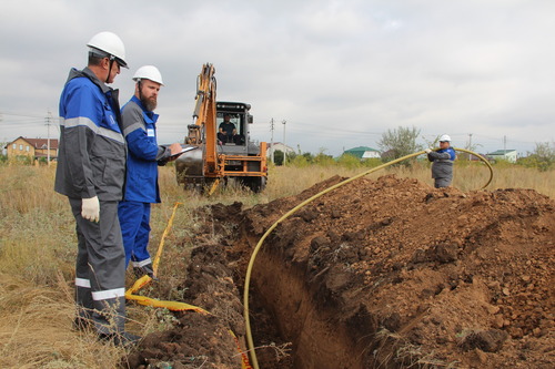 Строительство газопровода в п. Пробуждение Энгельсского района Саратовской области