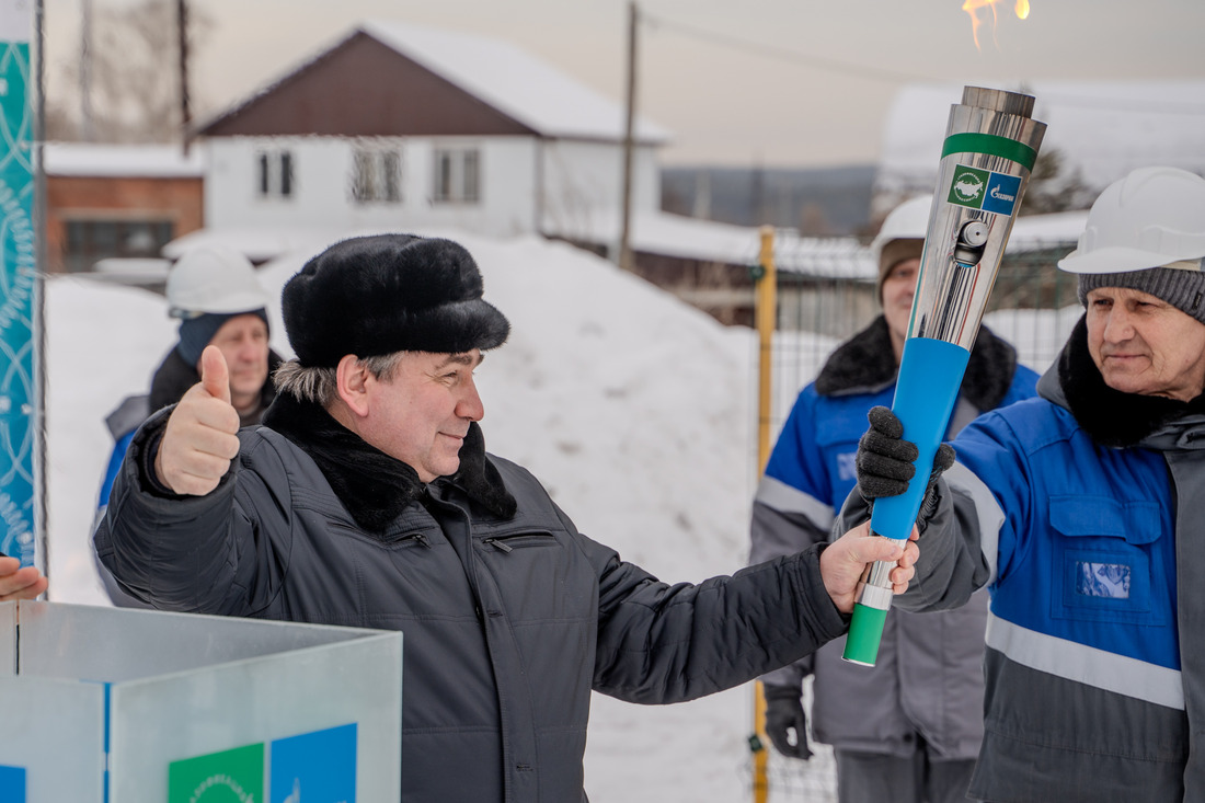 Николай Смирнов с факелом