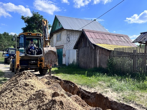 Строительство распределительных сетей в деревне Паганур, Республика Марий Эл