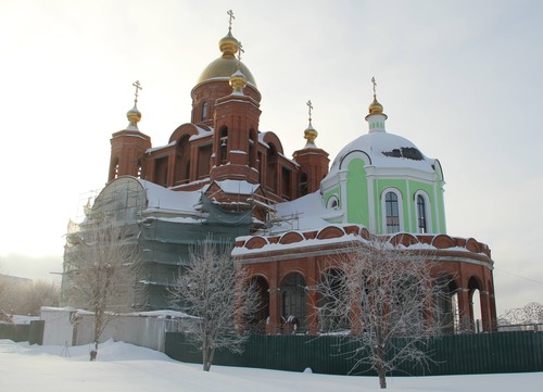 Здание строящегося православного храма в г. Чебоксары Чувашской Республики